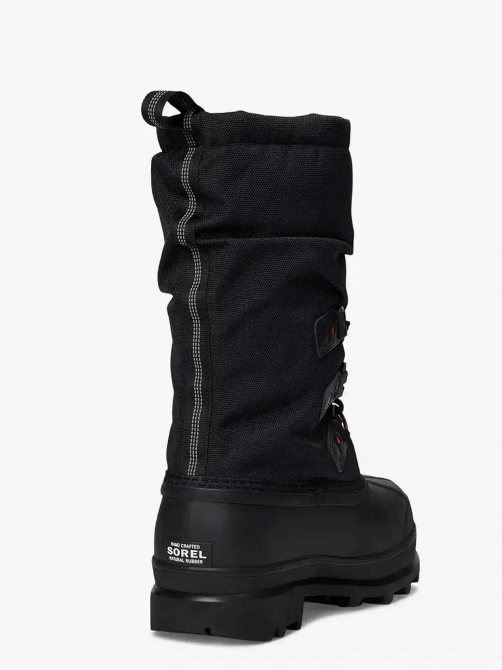 Sorel Men's Black Tall Waterproof Snow Boots with Red Accents